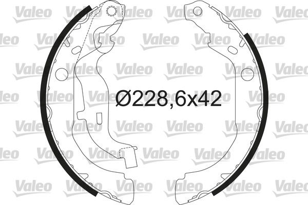 Bremsbackensatz Hinterachse Valeo 564210 von Valeo