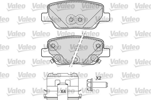 Bremsbelagsatz, Scheibenbremse Hinterachse Valeo 601692 von Valeo