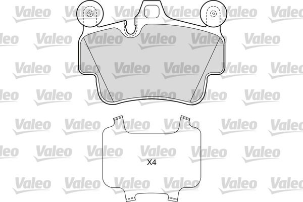 Bremsbelagsatz, Scheibenbremse Valeo 601672 von Valeo