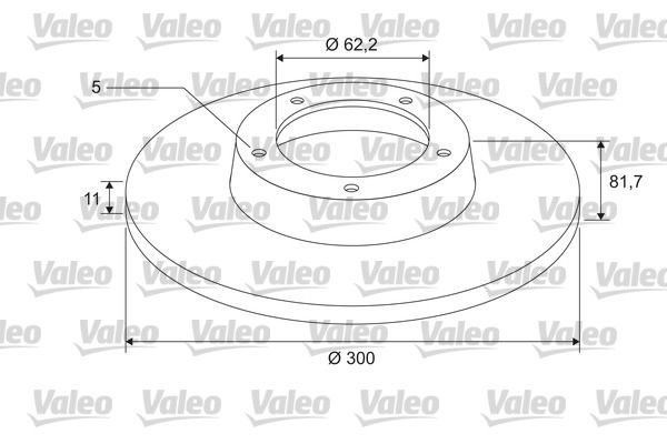 Bremsscheibe Hinterachse Valeo 675413 von Valeo