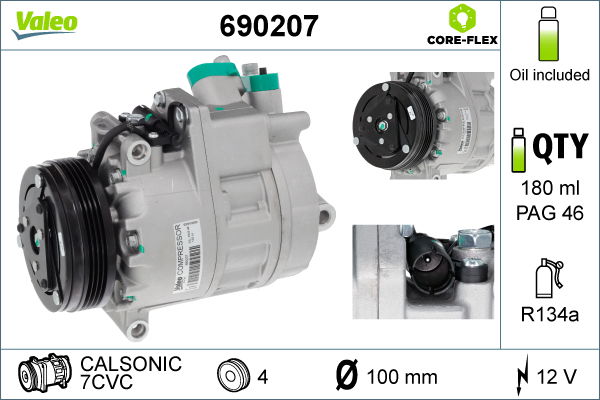 Kompressor, Klimaanlage Valeo 690207 von Valeo