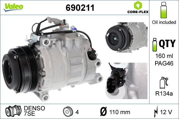 Kompressor, Klimaanlage Valeo 690211 von Valeo