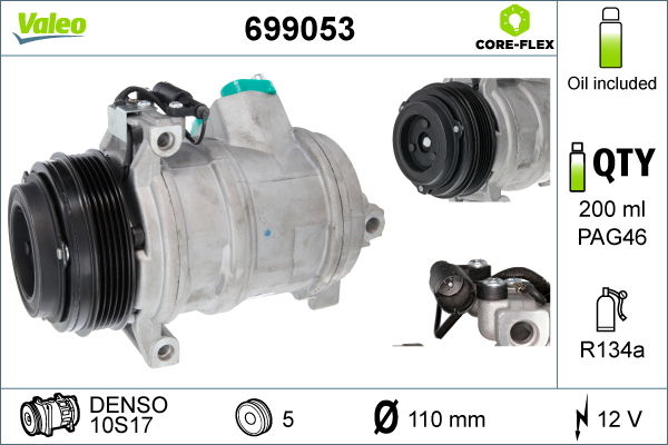 Kompressor, Klimaanlage Valeo 699053 von Valeo