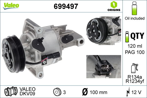 Kompressor, Klimaanlage Valeo 699497 von Valeo