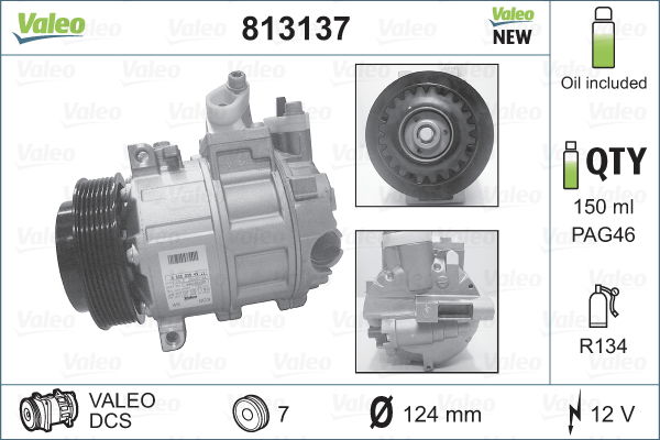 Kompressor, Klimaanlage Valeo 813137 von Valeo