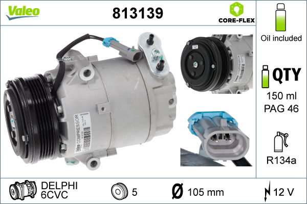 Kompressor, Klimaanlage Valeo 813139 von Valeo