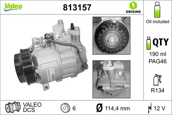 Kompressor, Klimaanlage Valeo 813157 von Valeo