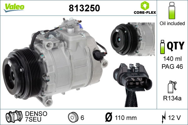 Kompressor, Klimaanlage Valeo 813250 von Valeo