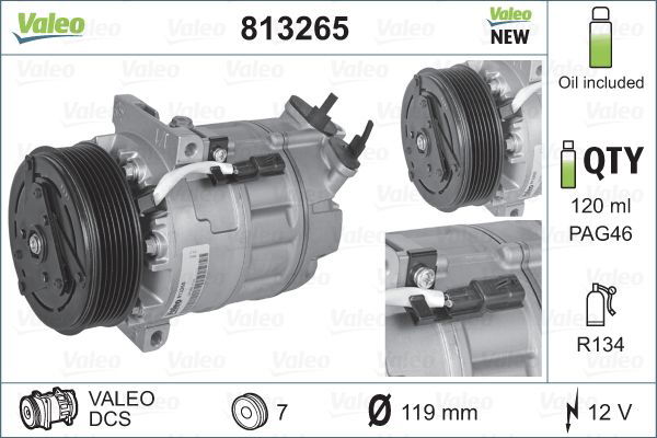 Kompressor, Klimaanlage Valeo 813265 von Valeo