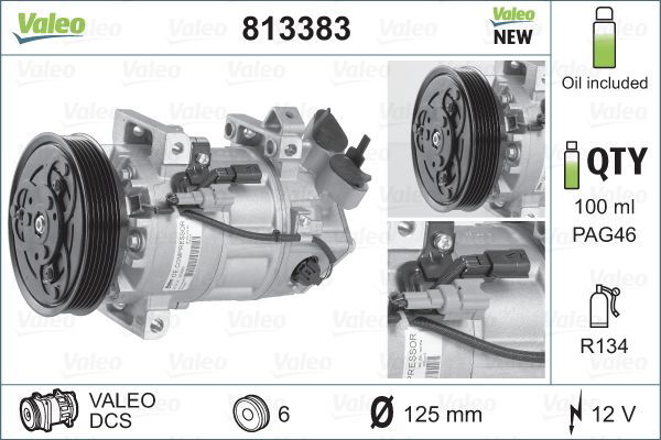 Kompressor, Klimaanlage Valeo 813383 von Valeo