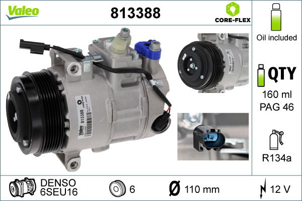 Kompressor, Klimaanlage Valeo 813388 von Valeo