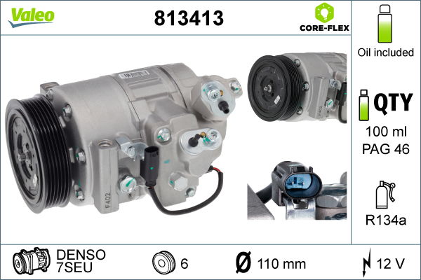 Kompressor, Klimaanlage Valeo 813413 von Valeo