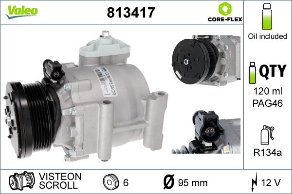 Kompressor, Klimaanlage Valeo 813417 von Valeo