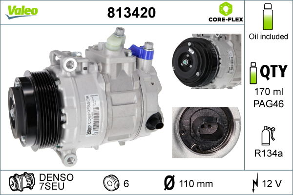 Kompressor, Klimaanlage Valeo 813420 von Valeo