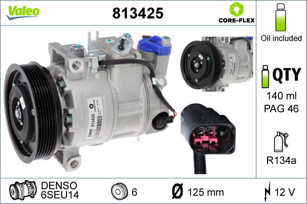 Kompressor, Klimaanlage Valeo 813425 von Valeo