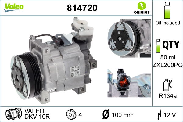 Kompressor, Klimaanlage Valeo 814720 von Valeo