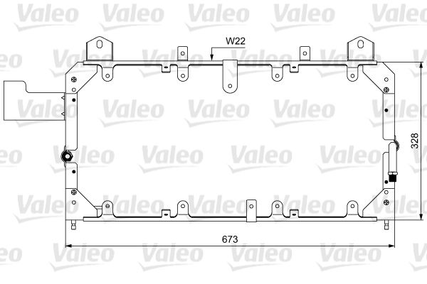 Kondensator, Klimaanlage Valeo 814062 von Valeo