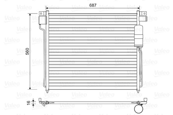 Kondensator, Klimaanlage Valeo 814483 von Valeo
