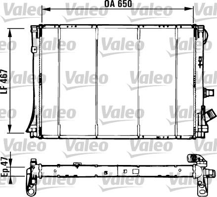 Kühler, Motorkühlung Valeo 731529 von Valeo