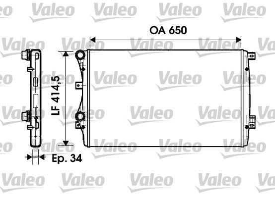 Kühler, Motorkühlung Valeo 732872 von Valeo