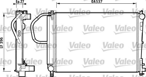 Kühler, Motorkühlung Valeo 732883 von Valeo