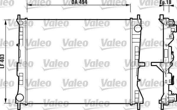 Kühler, Motorkühlung Valeo 732903 von Valeo