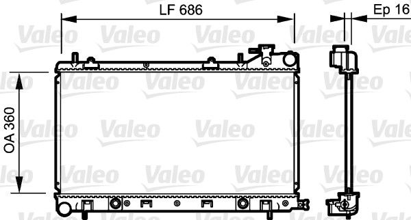 Kühler, Motorkühlung Valeo 735209 von Valeo