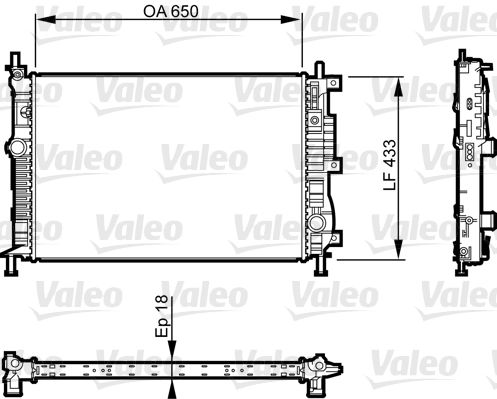 Kühler, Motorkühlung Valeo 735555 von Valeo