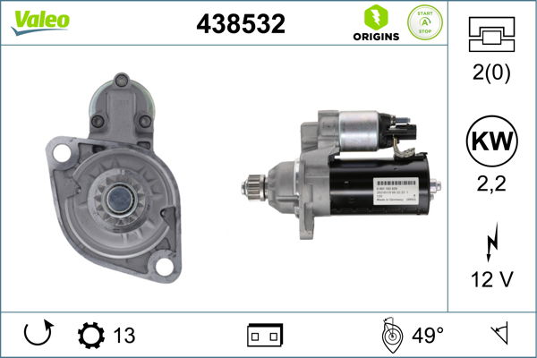 Starter Valeo 438532 von Valeo