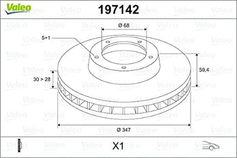 VALEO 197142 Bremsscheibe von Valeo