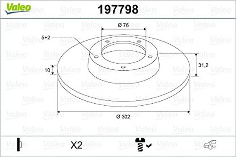 VALEO 197798 Bremsscheibe von Valeo
