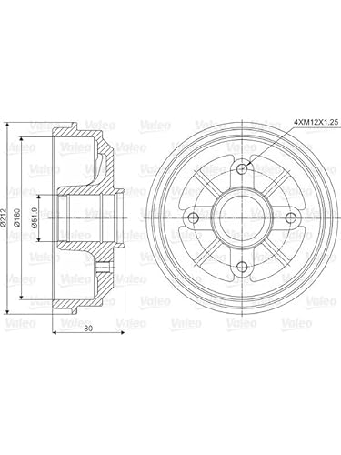 VALEO 237001 Bremstrommel von Valeo