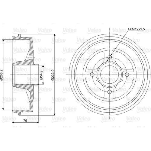 VALEO 237003 Bremstrommel von Valeo