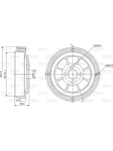 VALEO 237022 Bremstrommel von Valeo