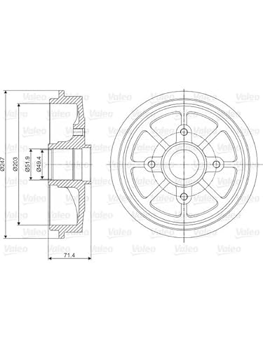 VALEO 237097 Bremstrommel von Valeo