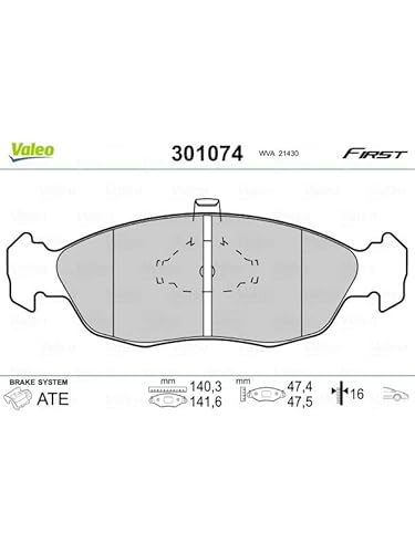 VALEO 301074 Bremsbelagsatz Scheibenfeststellbremse von Valeo