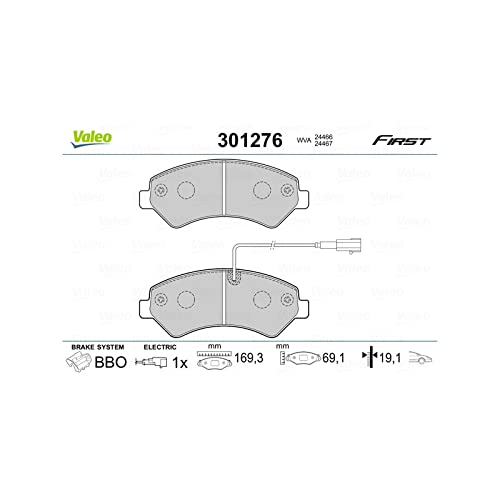 VALEO 301276 Bremsbelagsatz Scheibenfeststellbremse von Valeo