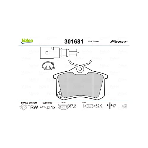 VALEO 301681 Bremsbelagsatz Scheibenfeststellbremse von Valeo