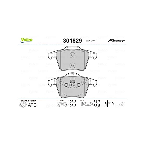 Valeo 301829 Bremsbelagsatz Scheibenfeststellbremse von Valeo
