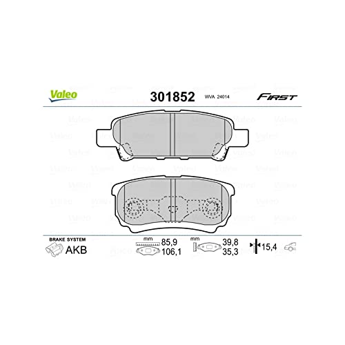 VALEO 301852 Bremsbelagsatz Scheibenfeststellbremse von Valeo