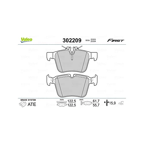 Valeo 302209 Bremsbelagsatz Scheibenfeststellbremse von Valeo