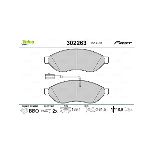 VALEO 302263 Bremsbelagsatz Scheibenfeststellbremse von Valeo