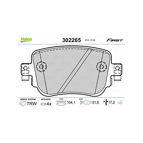 Valeo 302265 Bremsbelagsatz Scheibenfeststellbremse Bremsbelagsatz Scheibenbremse von VALEO