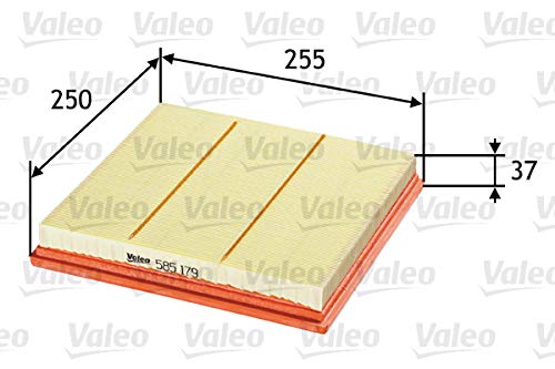 VALEO 585179 Luftfilter Motorfilter Ausgezeichnete Filtrationseigenschaften, Longlife Kapazität, exakt und einfach fit von Valeo