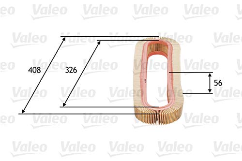 VALEO 585667 Luftfilter Motorfilter Ausgezeichnete Filtrationseigenschaften, Longlife Kapazität, exakt und einfach fit von Valeo