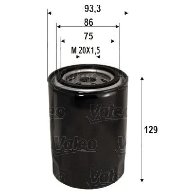 VALEO 586116 Ölfilter Motorfilter Ausgezeichnete Filtrationseigenschaften, Longlife Kapazität, genau und einfach von Valeo