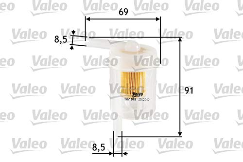 VALEO 587048 Kraftstofffilter Motorfilter Ausgezeichnete Filtrationseigenschaften, Langlaskapazität, genau und einfach von Valeo