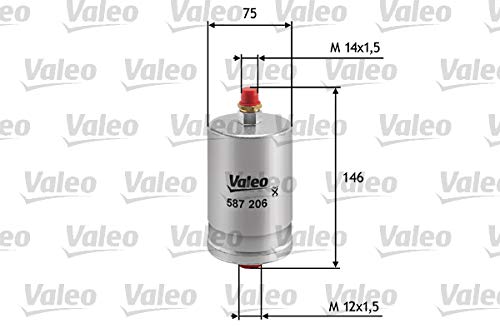 VALEO 587206 Kraftstofffilter Motorfilter Ausgezeichnete Filtrationseigenschaften, Langlaskapazität, genau und einfach von Valeo