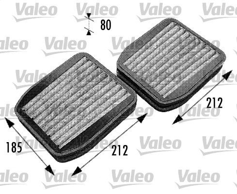 VALEO 698740 Filter, Innenraumluft PROTECT Pollenfilter mit Aktivkohle Schutz vor Pollen, Staub, Bakterien, Gasen und unangenehmen Gerüchen von Valeo