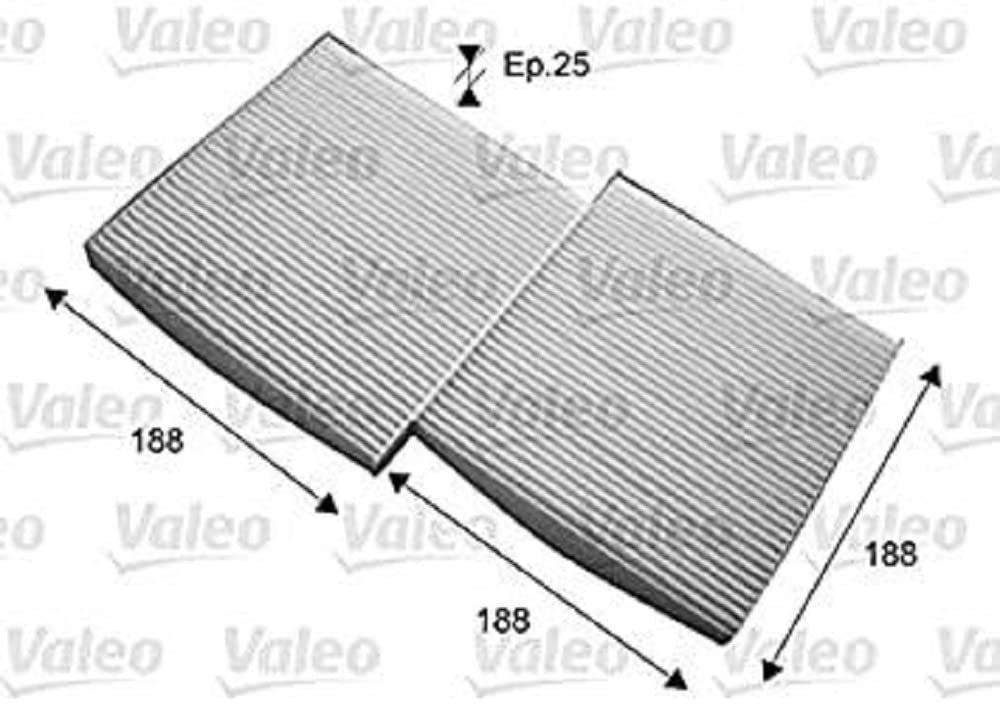 VALEO 715714 Filter, Innenraumluft ESSENTIAL Partikelfilter (Pollenfilter) Schutz vor Pollen, Staub und Bakterien von Valeo